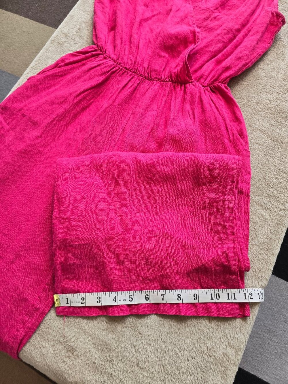 Francesca Bettini Made in Italy Hot Pink Linen Wide Leg Jumpsuit Medium - Picture 7 of 7